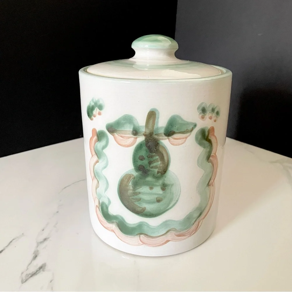 Vintage Pear & Grapes Canister - Large - By M.A. Hadley